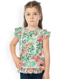 Cherry Crumble Girls Multicoloured Printed A-Line Top