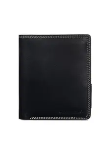 CALFNERO Men Black Solid Two Fold Wallet