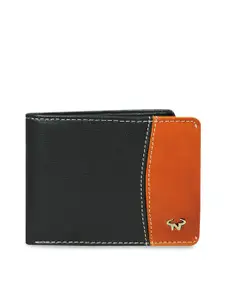 CALFNERO Men Black Solid Two Fold  Genuine Leather Wallet