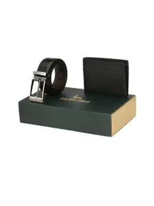 Pacific Gold Reversible 30" Belt And Wallet Combo Gift Set For Men