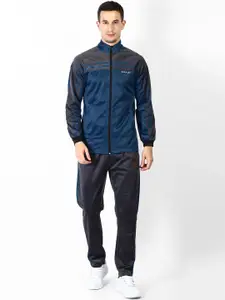 OFF LIMITS Men Teal Blue Solid Tracksuit