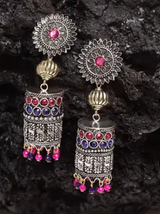 Moedbuille Silver-Plated & Handcrafted Classic Jhumkas