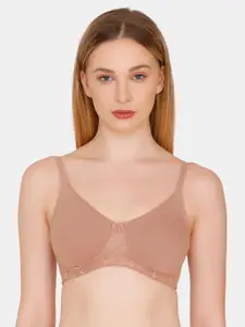 Zivame Beige Solid Non-Wired Non Padded T-shirt Bra ZI1664FASH0NUDE