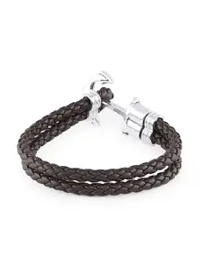 bodha Brown Leather Multistrand Bracelet