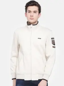 t-base Men Off-White Solid Sweatshirt