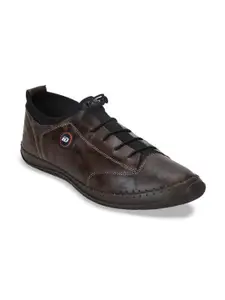 ID Men Brown Leather Oxfords