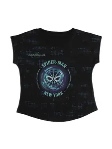 Marvel by Wear Your Mind Girls Black Printed Top