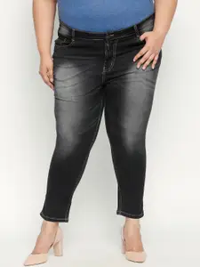 ZUSH Plus Size Women Black Regular Fit Mid-Rise Clean Look Jeans