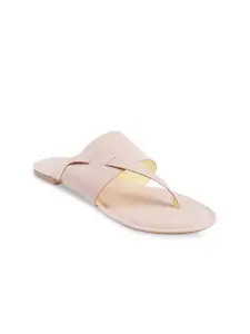 Metro Women Pink Solid Open Toe Flats