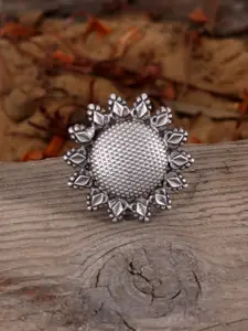Silvermerc Designs Women Oxidised Sterling Silver Ring