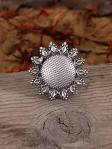 Silvermerc Designs Women Oxidised Sterling Silver Ring