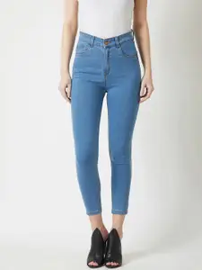 Miss Chase Women Blue Skinny Fit High-Rise Clean Look Stretchable Jeans