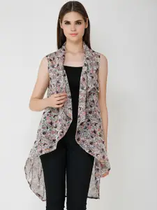 Cation Women Multicoloured Printed Open Front Shrug