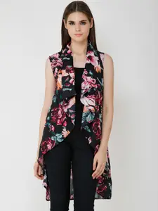 Cation Women Multicoloured Printed Open Front Shrug