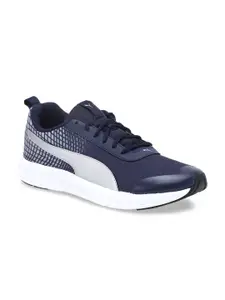 Puma Men Navy Blue Mesh Supernal NU 2 Peacoat-Quarry Running Shoes