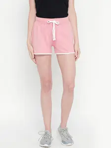 Ajile by Pantaloons Women Pink Solid Regular Fit Regular Shorts