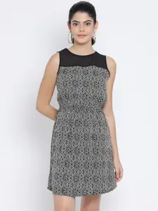Oxolloxo Women Black Fit and Flare Dress