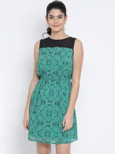 Oxolloxo Women Green Fit & Flare Dress