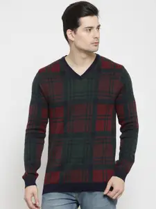 Kalt Men Multicoloured Checked Sweater