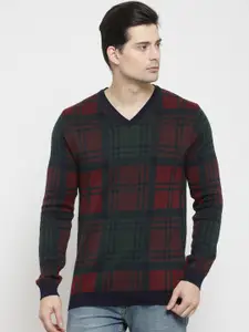 Kalt Men Multicoloured Checked Sweater