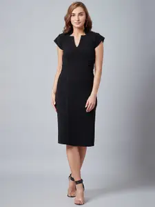 Athena Women Black Solid Sheath Dress