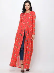 Cation Women Red Floral Printed Maxi Top