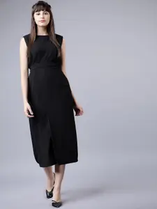 Tokyo Talkies Women Black Sheath Dress