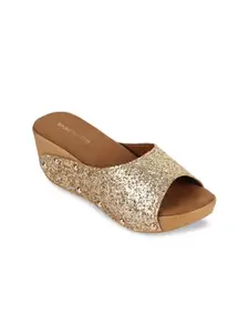 Bruno Manetti Women Gold-Toned Solid Heels