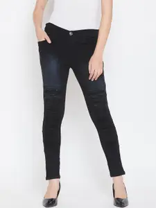 Nifty Women Black Slim Fit Mid-Rise Highly Distressed Stretchable Jeans