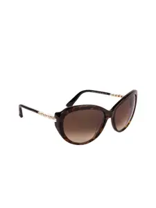 SWAROVSKI Women Brown Cateye Sunglasses SK0067 60 56F