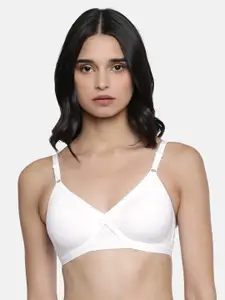Lady Love White Solid Non-Wired Non Padded Minimizer Bra LLBR2015