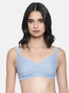 Lady Love Blue Solid Non-Wired Non Padded Minimizer Bra LLBR2014
