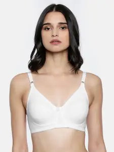 Lady Love White Solid Non-Wired Non Padded Everyday Bra LLBR2020
