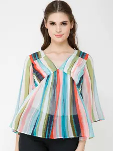Cation Women Multicoloured Candy Stripe Top