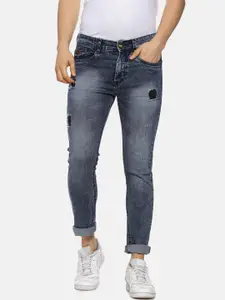 Campus Sutra Men Blue Slim Fit Mid-Rise Mildly Distressed Stretchable Jeans