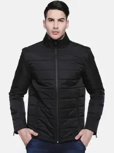 t-base Men Black Solid Lightweight Jacket