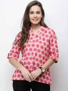Cation Women Pink Printed Top