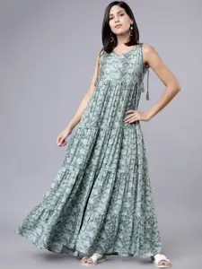 Vishudh Women Green Maxi Dress