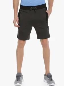 Force NXT Men Charcoal Solid Regular Fit Regular Shorts