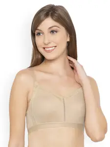 Candyskin Nude-Coloured Solid Non-Wired Non Padded Everyday Bra CSB205NU