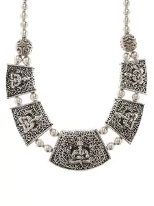 Bamboo Tree Jewels Silver-Toned Necklace