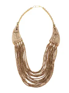 Bamboo Tree Jewels Gold-Toned Metal Handcrafted Necklace