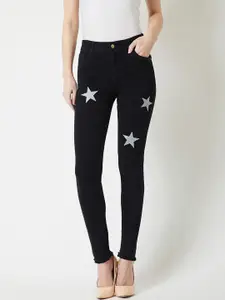 Miss Chase Women Black Skinny Fit High-Rise Clean Look Jeans