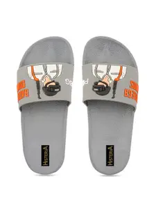 Histeria Histeria Men Grey Printed Sliders