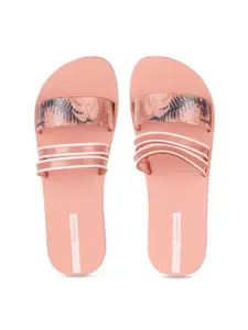 iPanema Women Nude Pink Printed Open Toe Flats