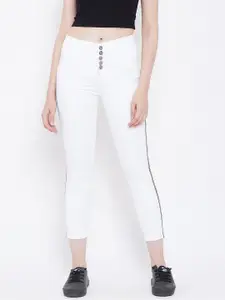 Nifty Women White Slim Fit High-Rise Clean Look Stretchable Jeans