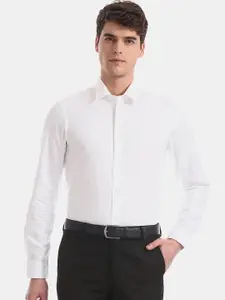 Arrow Men White Slim Fit Solid Formal Shirt