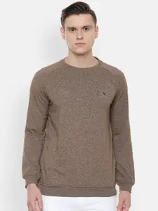 Allen Solly Men Brown Solid Sweatshirt