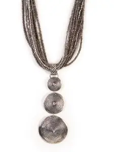 Bamboo Tree Jewels Silver Metal Handcrafted Necklace