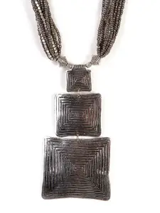 Bamboo Tree Jewels Bamboo tree Women Silver-Toned Handcrafted Necklace